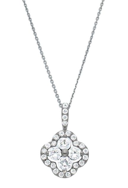 gargantilla de plata motivo orlado rodio negro aire vintage foto frontal