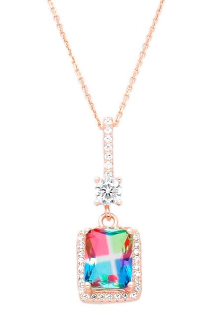 gargantilla plata chapada rose luna estrella e infinito fotografia frontal