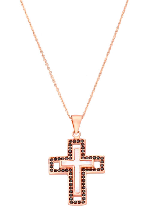 gargantilla cadena y cruz de plata fotografia para web el rubi joyeros foto tomada de frente