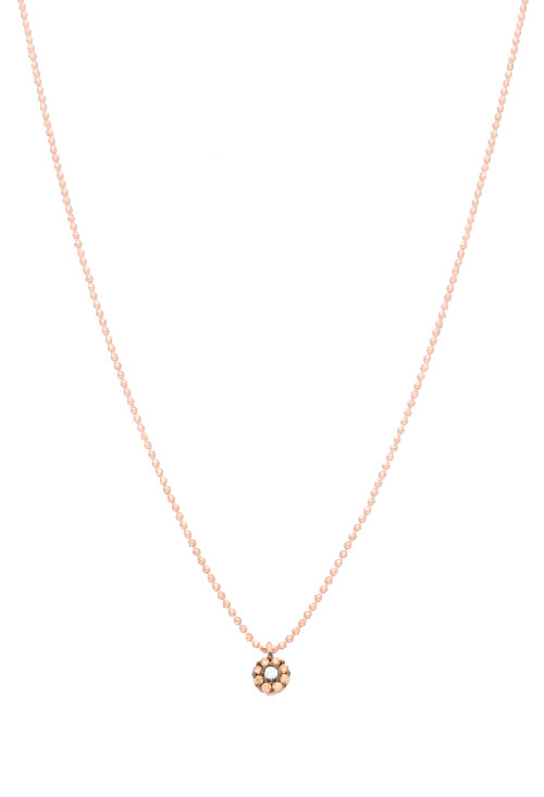 gargantilla plata chapada en rosa motivo vintage fotografia frontal para parrilla web