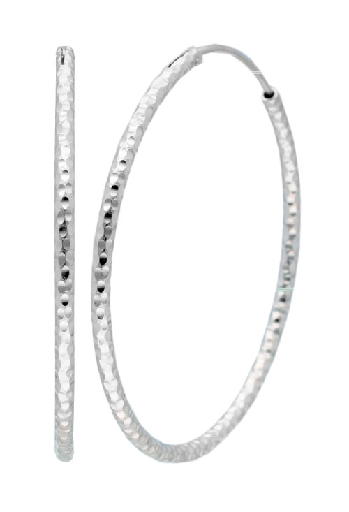 pendiente de aro grande plata de ley fotografia principal para parrilla web de el rubi joyeros