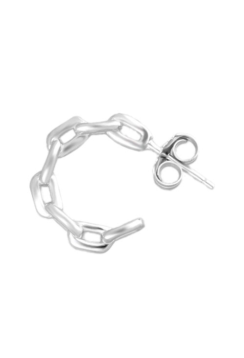 pendientes de plata tipo criolla inspirada en cadena forzada foto lateral para parrilla web el rubi joyeros