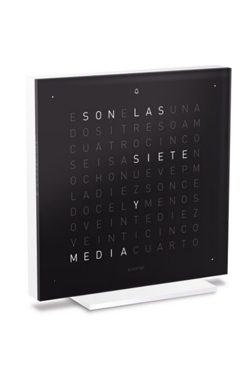 Qlocktwo Pure Series Black Ice Tea reloj de sobremesa 13.5 Cms