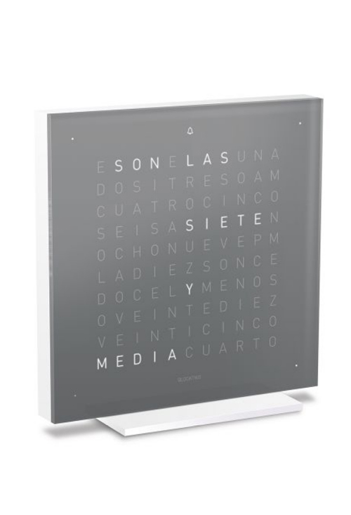 Qlocktwo Pure Series Grey Tea reloj de sobremesa 13.5 Cms