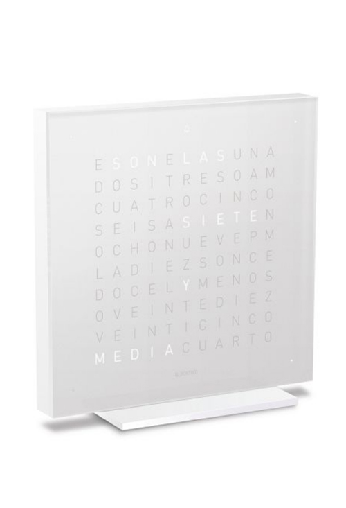 Qlocktwo Pure Series Vainilla Sugar reloj de sobremesa 13.5 Cms