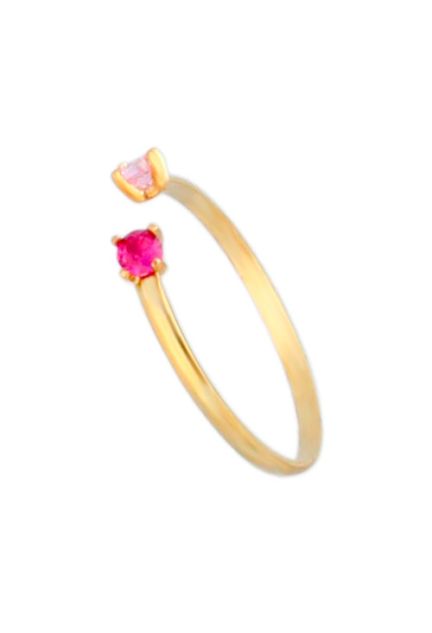 Anillo de oro 18k con rubí fino y circonitas 030_SOR-2-R perfil