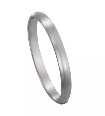 pulsera de plata media caña