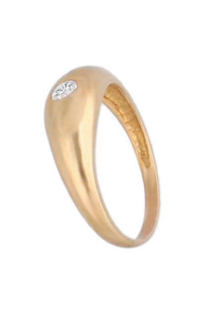 Solitario oro amarillo 18 ktes con circonita 037_S67605 lateral