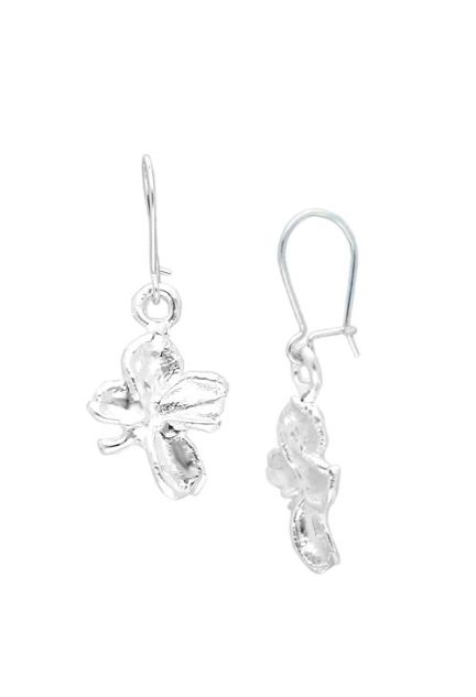 Pendientes hojas naturales de trébol bañados en oro y plata 270_TREBOLP-P-2-2 lateral