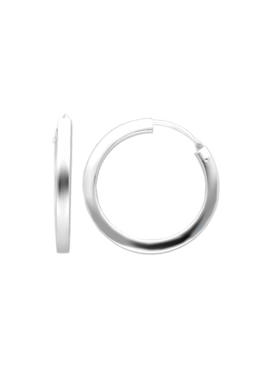 Pendientes oro blanco 18 Ktes unisex tipo criollas 019_9481-14B