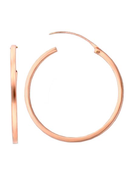 Pendientes oro rosa 18 Ktes unisex tipo criollas 019_9481-27R detalle