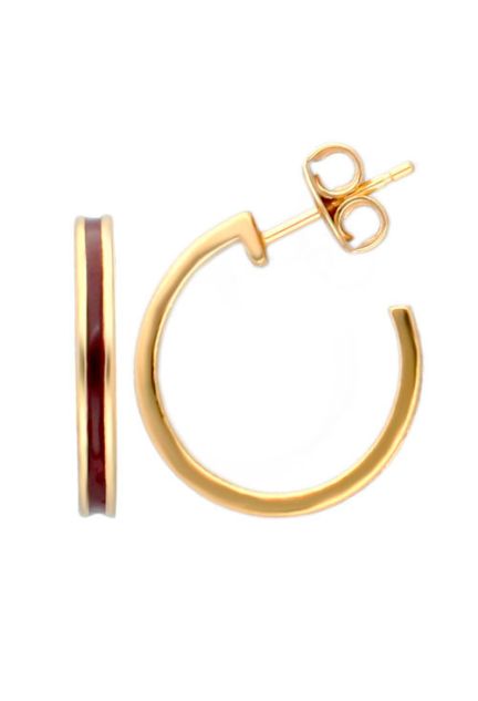 Pendientes de plata chapada con esmalte azul 266_018841-2-1-22-AZ