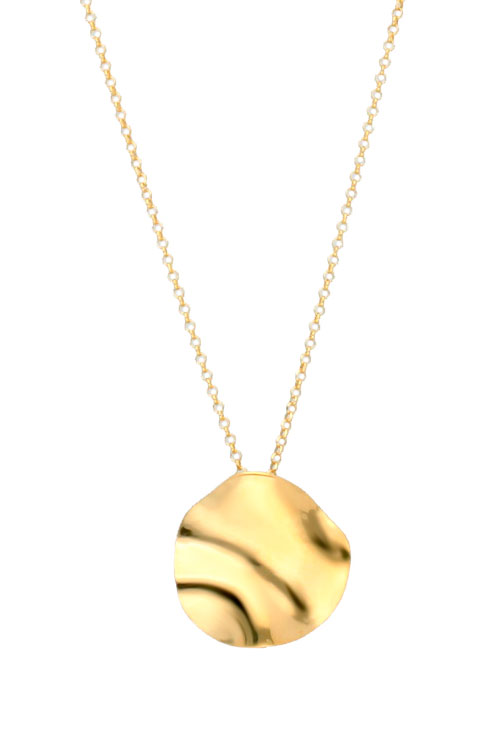 Gargantilla de plata chapada cadena rolo motivo ondulado 266_028847-2-1