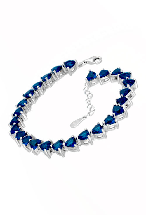 Pulsera con piedras color azul tipo Riviere 291_PU63103-A