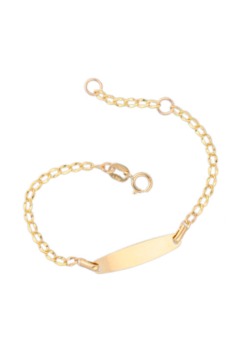 Pulsera de oro 9 Ktes con chapa para bebé 296_9K6224