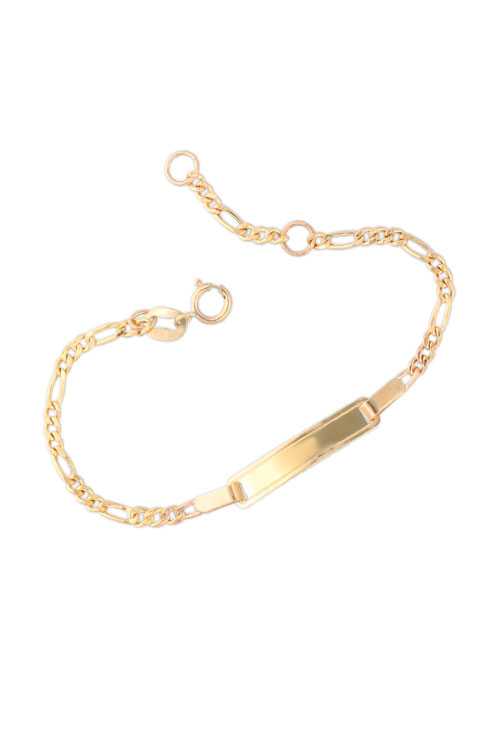 Pulsera de oro 9 Ktes con chapa para bebé 296_9K6237