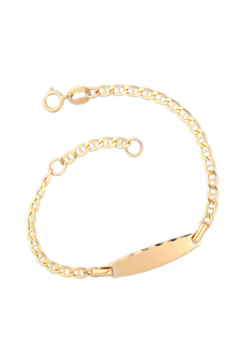 Pulsera de oro 9 Ktes con chapa para bebé 296_9K6247