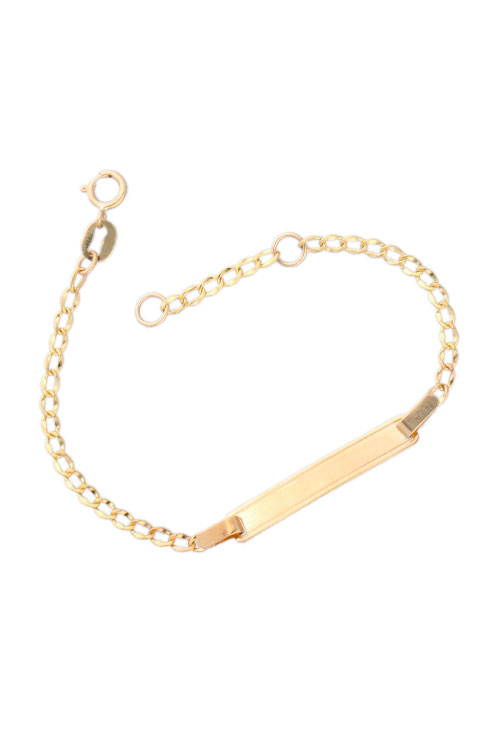 Pulsera de oro 9 Ktes con chapa para bebé 296_9K6557