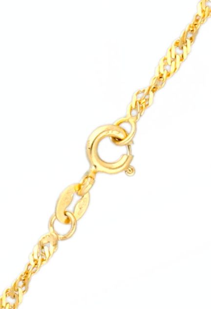 Cadena oro amarillo 9 ktes eslabón singapur 296_9K678-035-60 cierre