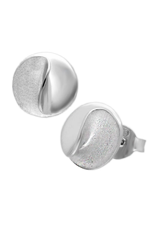 pendientes de plata modelo onda vista sistema de presion diseno jorge revilla