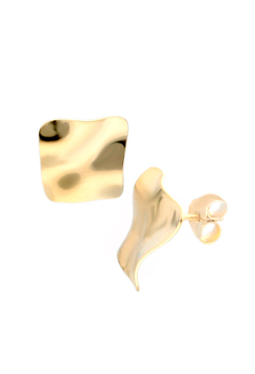 Pendientes en plata chapada motivo redondeado ondulado 266_018852-2-1