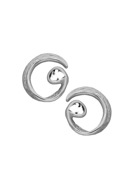 pendientes plata y diamantes jorge revilla vista frontal para pagina web el rubi joyeros