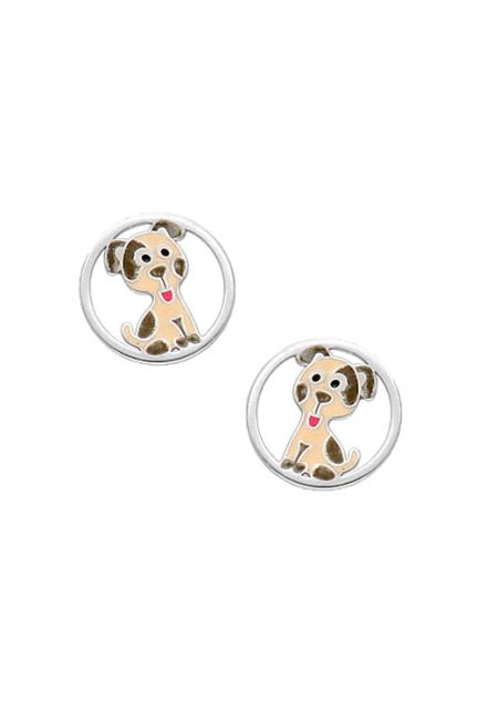 Pendientes plata ley para niña dálmatas 240_PPL-DALM-R