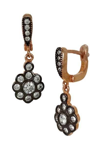 Pendiente largo de plata tipo art decó 295_PPBR34829 foto 2