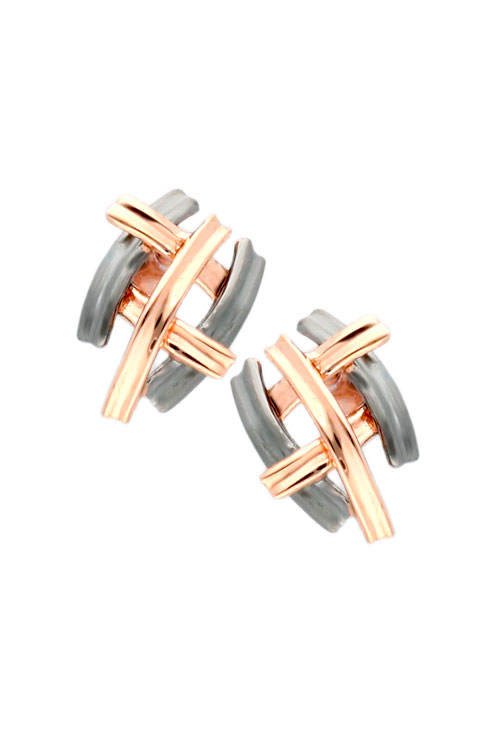 pendientes plata bicolor jorge revilla coleccion venice fotografia frontal para web el rubi joyeros