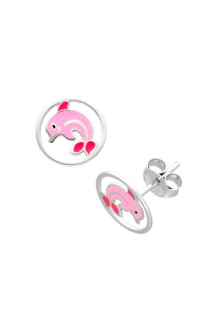 Pendientes plata ley para niña delfines 240_PPL-DELF-R lado