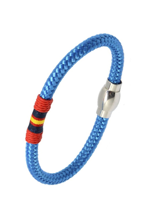 Pulsera bandera España en azul con hilo rojo 116-1K-1LL