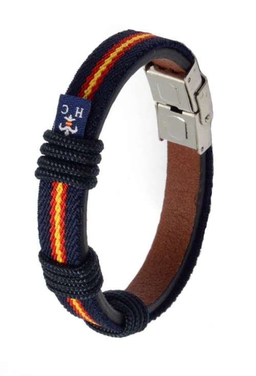 Pulsera de España textil y piel PHF-121-1AC-2AAA
