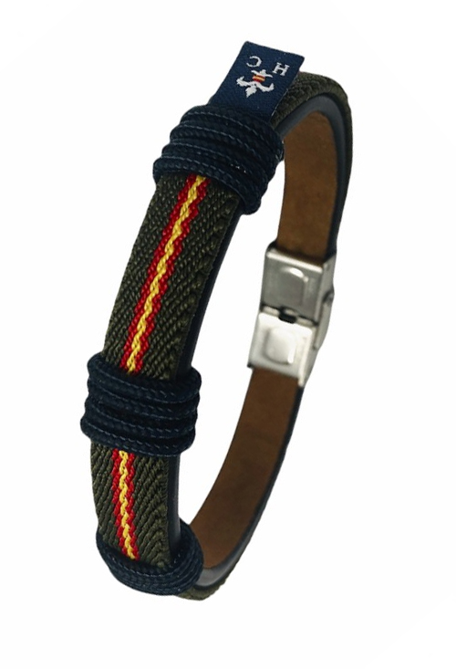 Pulsera de España textil y piel PHF-121-1TC-2AAA