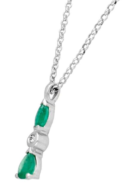 gargantilla plata esmeraldas y diamante vista lateral para parrilla web el rubi joyeros