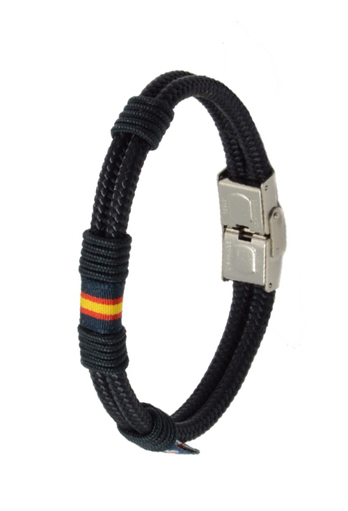 Pulsera España cordón náutico azul 126-8A-9AA