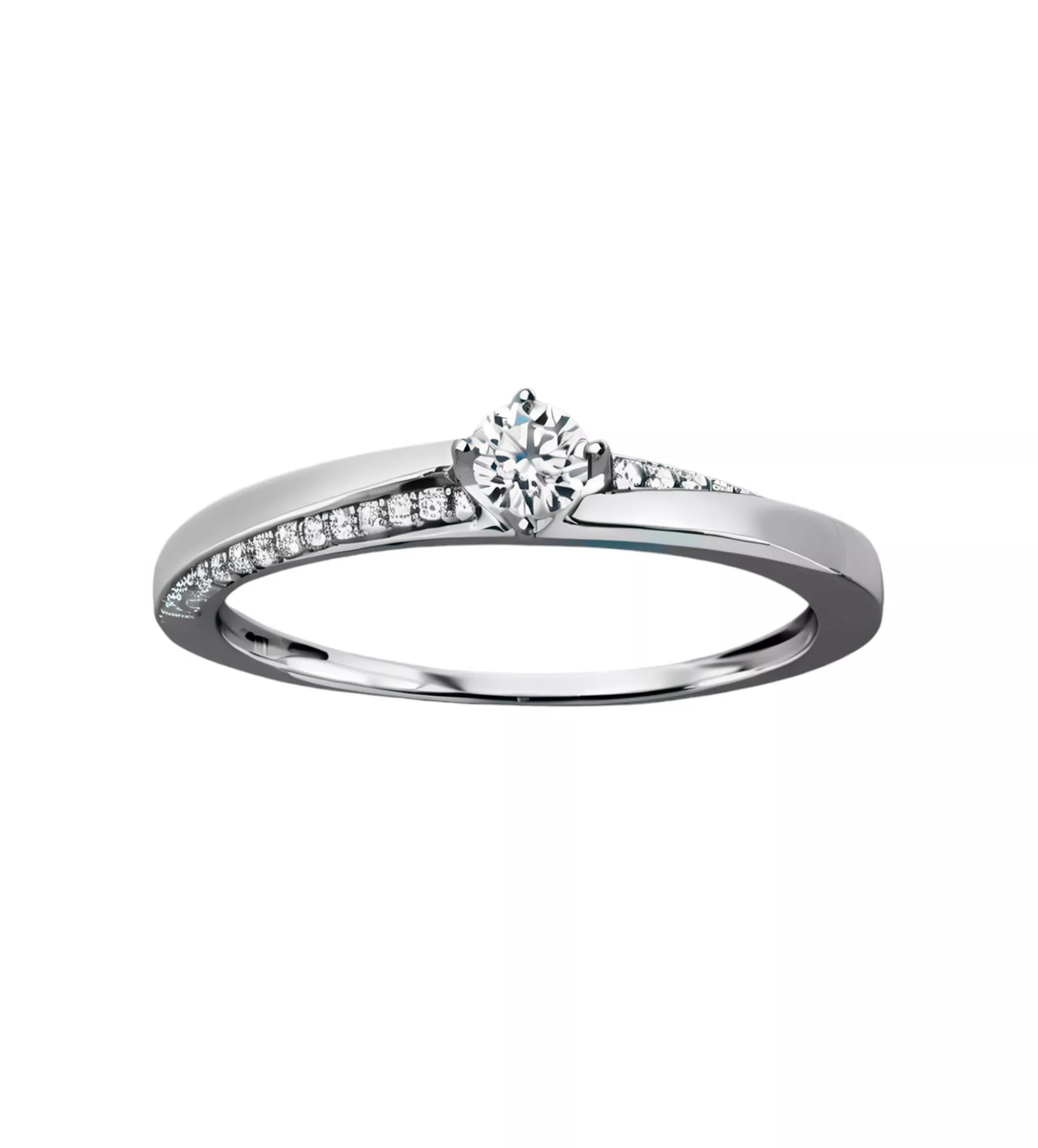 anillo de compromiso oro blanco 18 ktes con brillantes