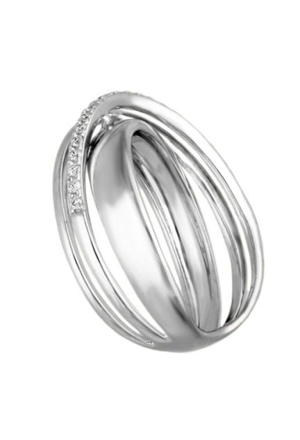 anillo compromiso oro blanco y diamantes sortija aros cruzados con galeria en diagonal de diamantes foto toma lateral para web el rubi joyeros