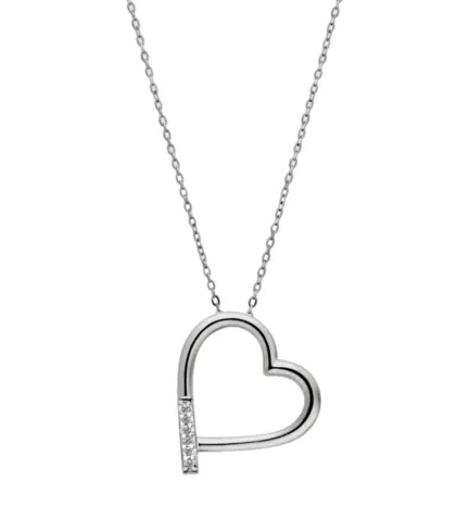 gargantilla de oro blanco 18k motivo corazon con brillantes 314_B4146-0015