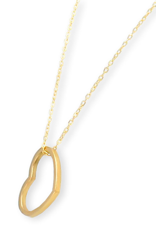 gargantilla de oro 18k motivo corazon fotografia detalle lateral para web el rubi joyeros