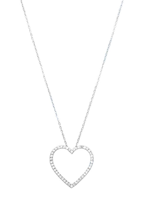 gargantilla oro blanco 18k con motivo corazon galeria de diamantes foto principal para parrilla web el rubi joyeros