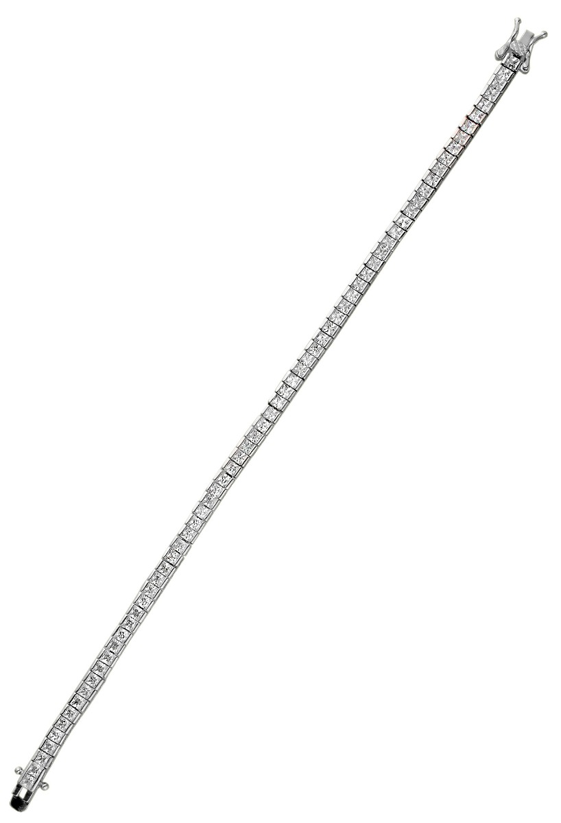 pulsera plata tipo rivier fotografia para parrilla web toma extendida