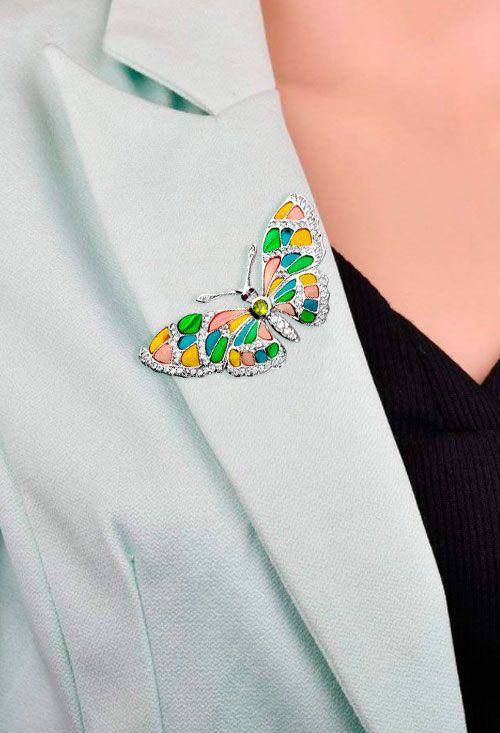 broche solapa plata forma mariposa fotofgrafia para web el rubi joyeros toma fotomontaje