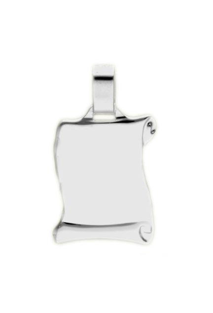 chapa de plata pergamino 19x25 mm. foto para joyeria online el rubi joyeros toma para parrilla principal