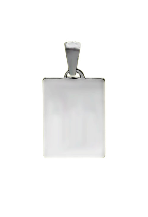chapa de plata ley rectangular fotografia frontal para joyeria online el rubi joyeros