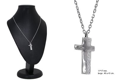 conjunto plata de ley motivo cruz latina pendientes sortija y gargantilla foto para web el rubi joyeros toma gargantilla