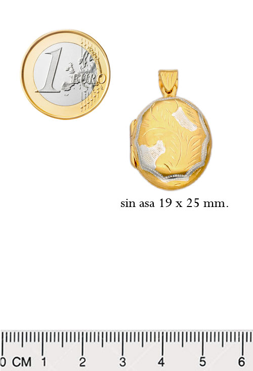 colgante guardapelos plata bicolor toma medidas para joyeria online el rubi joyeros