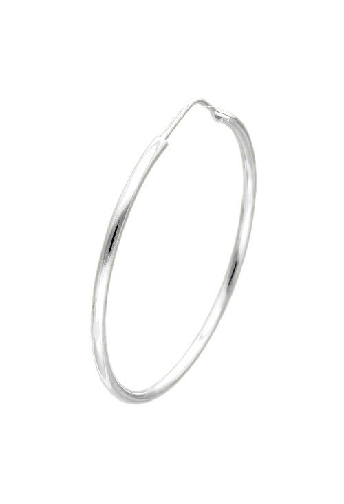 pendientes plata de ley aros de chanela redonda y 44 mm de diametro foto para parrilla web el rubi joyeros toma detalle