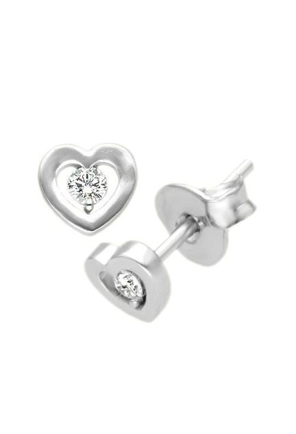 pendientes oro blanco 18k y diamantes forma corazon foto para web de el rubi joyeros toma dos