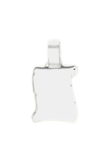 chapa de plata tipo pergamino 17x22 mm fotografia frontal para parrilla joyeria online el rubi joyeros