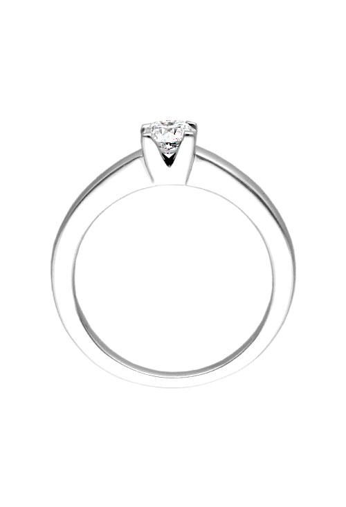 anillo compromiso oro blanco 18k con diamante talla brillante de 0,40 quilates foto para web el rubi joyeros toma desde arriba